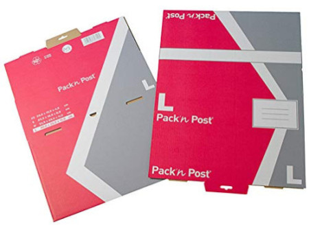 GPV Boîte postale S, en carton, rouge / gris