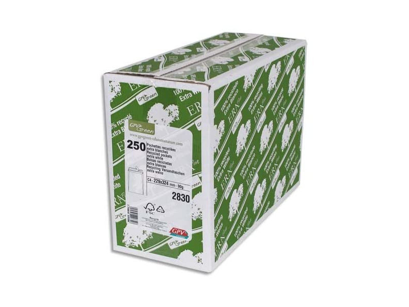 GPV Pochettes d'expédition ERA Pure, C4, sans fenêtre, blanc