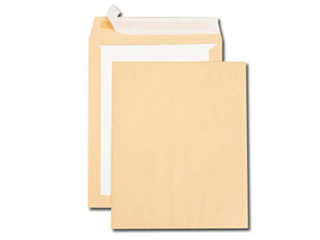 GPV Pochettes dos carton, 320 x 430 mm, kraft brun