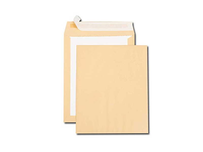GPV Pochettes dos carton, 320 x 430 mm, kraft brun