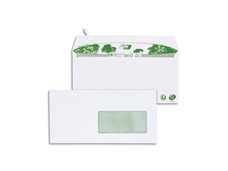 GPV Enveloppes 'ERAPure', DL 110 x 220 mm, avec fenêtre