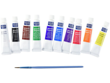 LEFRANC BOURGEOIS Gouache en tube College Box, 10 tubes