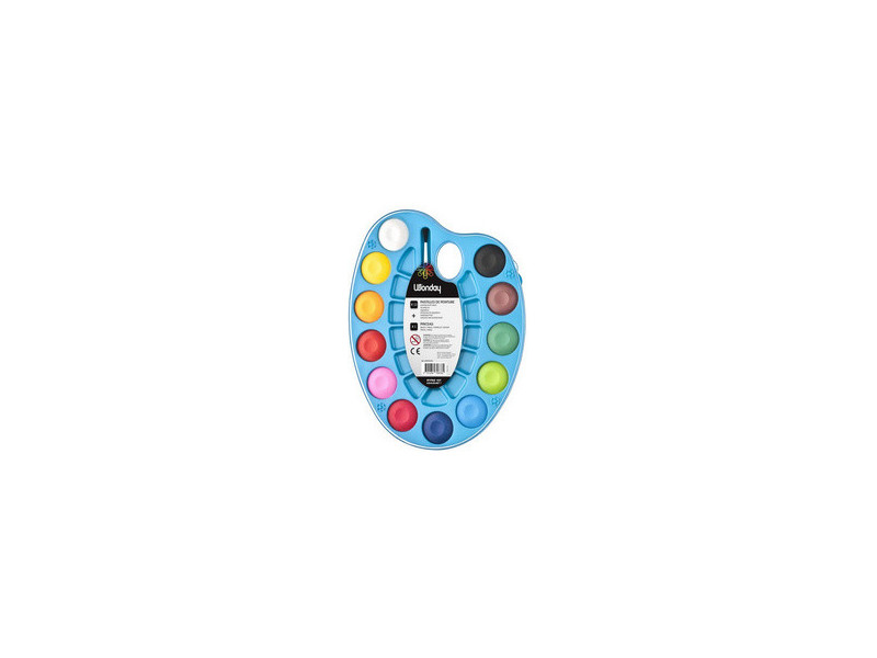 Wonday Boîte de pastilles de peinture, en palette,12 couleur