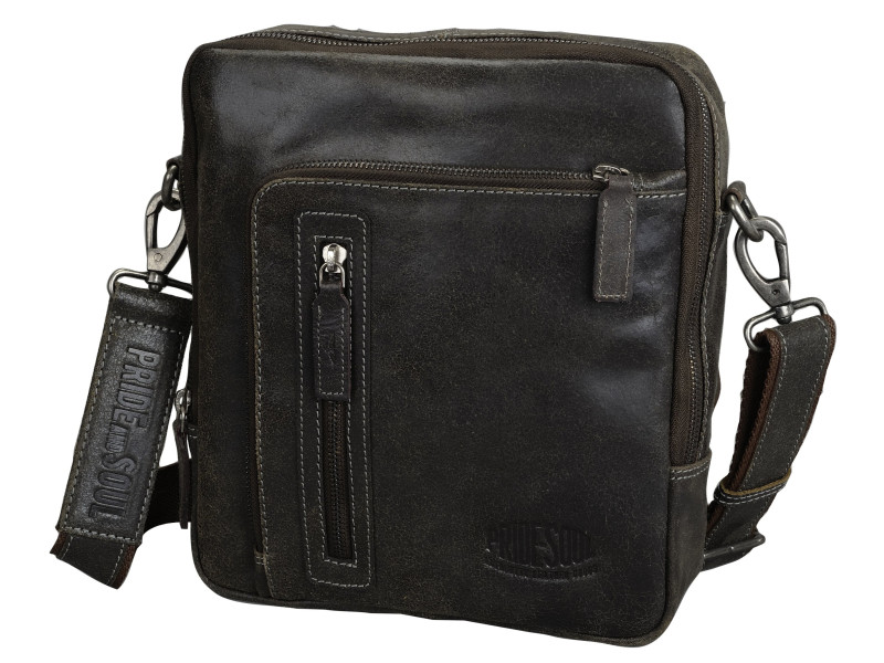 PRIDE&SOUL Sac à bandoulière 'WRETCH', cuir, marron