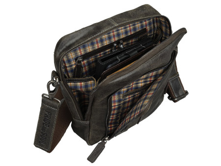 PRIDE&SOUL Sac à bandoulière 'WRETCH', cuir, marron