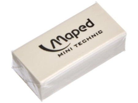 Maped Gomme en plastique Mini Technic 300, blanc