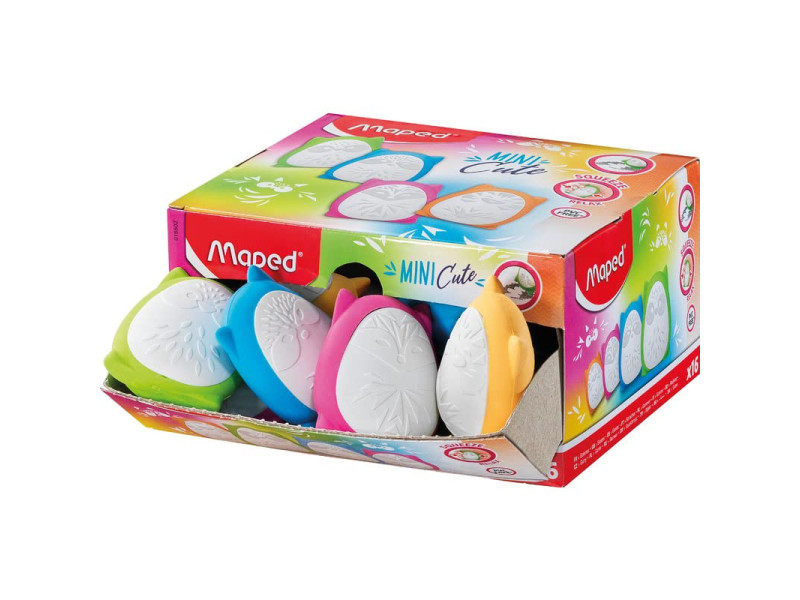Maped Gomme en plastique SQUEEZE MINI CUTE, assorti