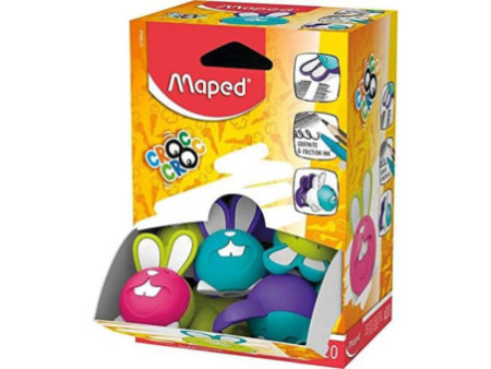 Maped Gomme en plastique CROC CROC PUZZLE, présentoir de 20
