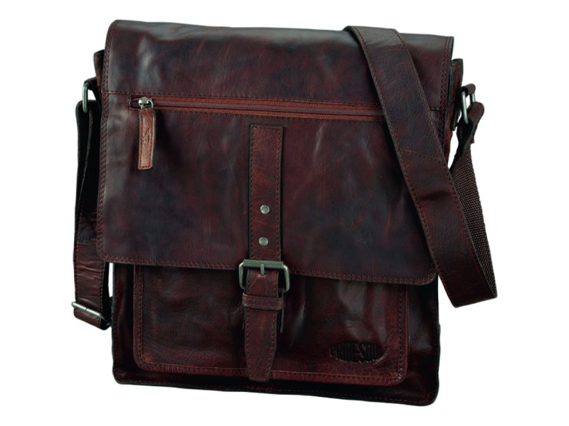 PRIDE&SOUL Sac à bandoulière 'ETHAN', cuir, marron