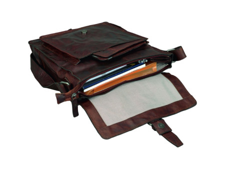 PRIDE&SOUL Sac à bandoulière 'ETHAN', cuir, marron