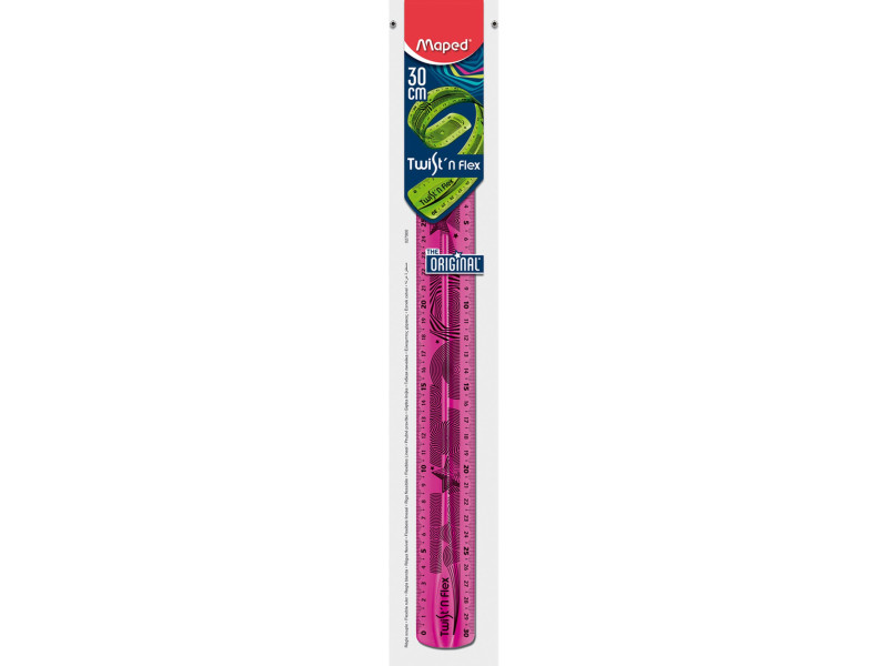 Maped Règle plate Twist'n Flex, 300 mm, incassable, flexible