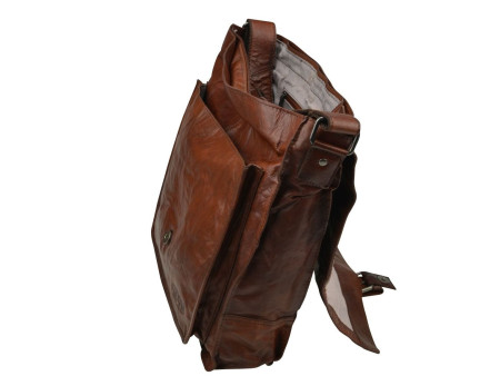 PRIDE&SOUL Sac à bandoulière 'ETHAN', cuir, marron
