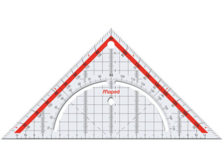 Maped Equerre Géo Technic, hypoténuse: 260 mm, en plastique