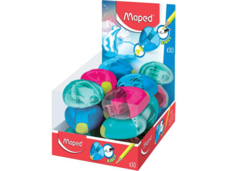 Maped Taille-crayon i-gloo Eject, assorti, présentoir de 30