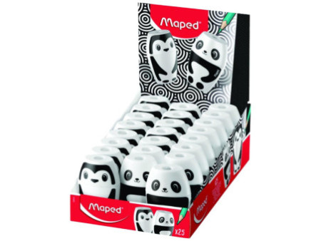 Maped Taille-crayons FANCY, noir/blanc, présentoir de 25