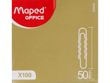Maped Trombone, en acier nickelé, 50 mm, ondulé