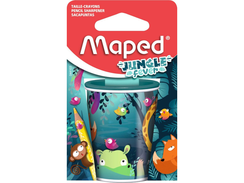 Maped Taille-crayon 2 trous JUNGLE fever, en métal, blister