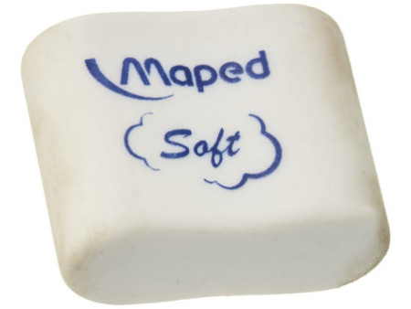 Maped Gomme en plastique Essentials Soft, présentoir de 36