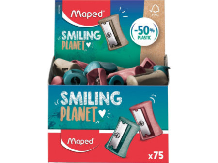 Maped Taille-crayons VIVO SMILING PLANET, présentoir de 75