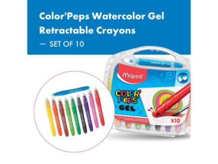 Maped Craie gel COLOR'PEPS GEL, étui plastique de 10
