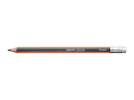 Maped Crayon de papier BLACK'PEPS JUMBO, avec gomme