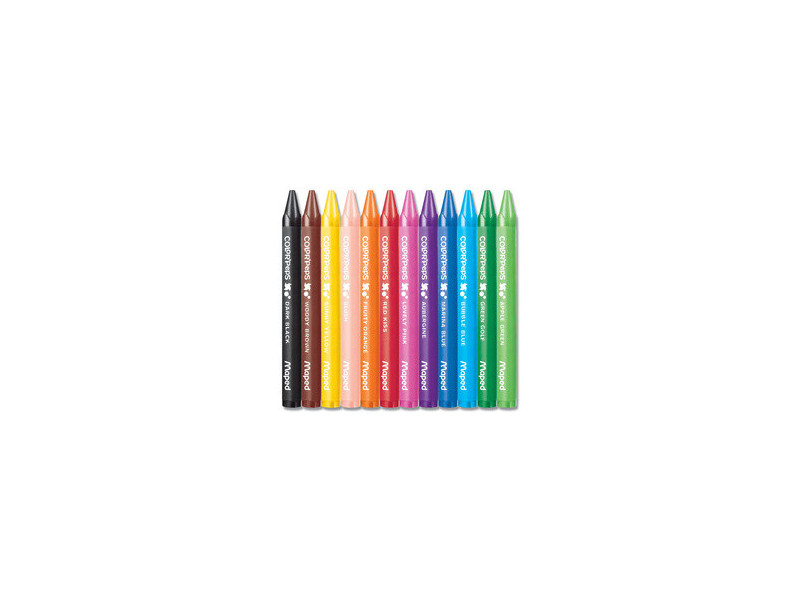 Maped Crayon de cire COLOR'PEPS WAX, étui en carton de 18