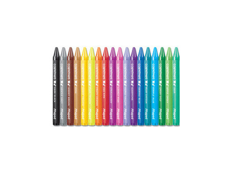 Maped Crayon de cire COLOR'PEPS WAX, étui en carton de 18