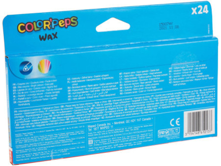 Maped Crayon de cire COLOR'PEPS WAX, étui en carton de 24