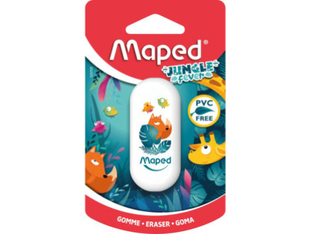 Maped Gomme plastique JUNGLE fever, blister, blanc