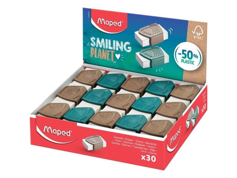 Maped Gomme Precision SMILING PLANET, présentoir de 30