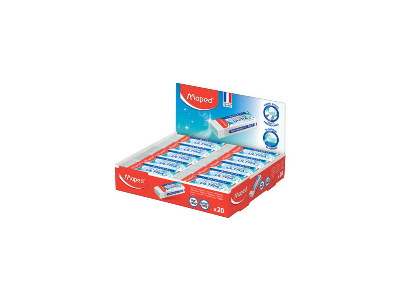 Maped Gomme en plastique Technic Ultra, blanc, présentoir de