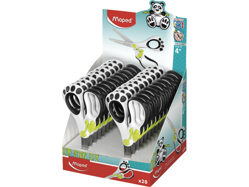 Maped Ciseaux Koopy, avec aide de découpe, présentoir de 20