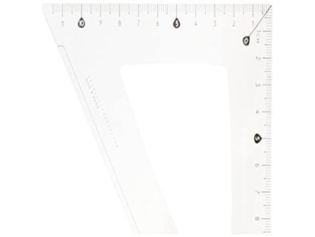 Maped Equerre Cristal 60 degrés, gand côté: 210 mm