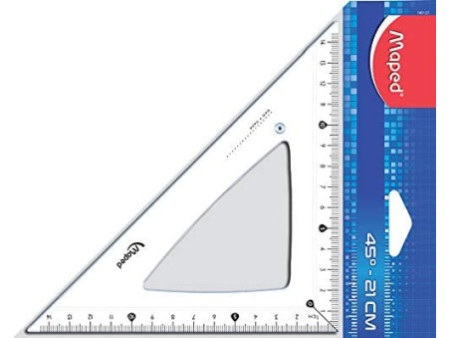 Maped Equerre Cristal 60 degrés, gand côté: 210 mm