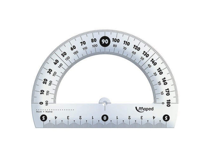 Maped Rapporteur 180 degrés, 120 mm, en plastique