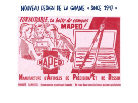 Maped Coffret de compas technique No.421, 4 pièces, noir