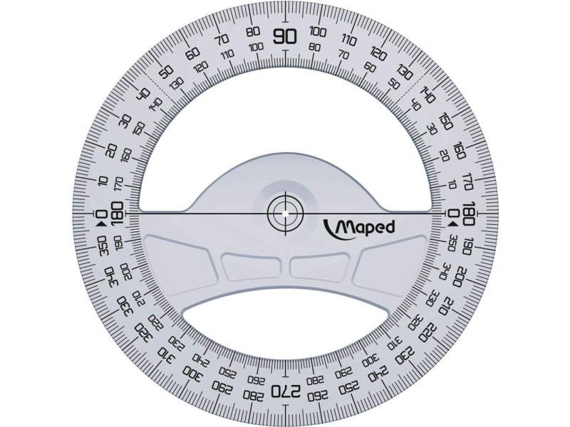 Maped Rapporteur Geometric 360 deg, 120 mm, en plastique