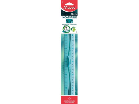 Maped Règle plate Flex, 300 mm, en plastique, avec poignée