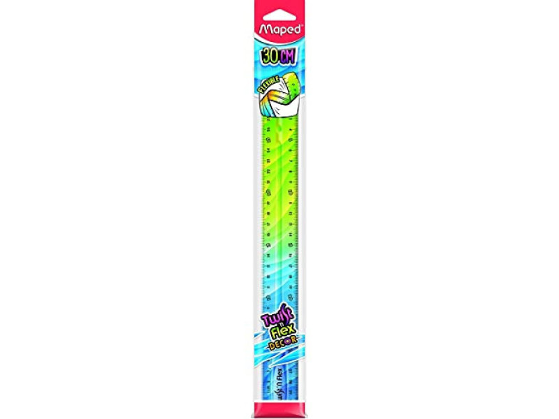 Maped Règle plate Twist'n Flex DECOR, 300 mm, incassable