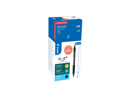 PILOT Stylo roller à encre gel G-2 PLUS 07, VALUE PACK, bleu