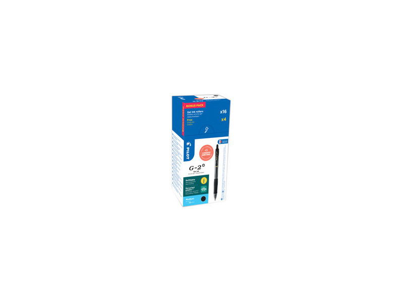 PILOT Stylo roller à encre gel G-2 PLUS 07, VALUE PACK, bleu
