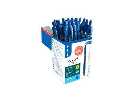 PILOT Stylo roller à encre gel G-2 PLUS 07, VALUE PACK, bleu