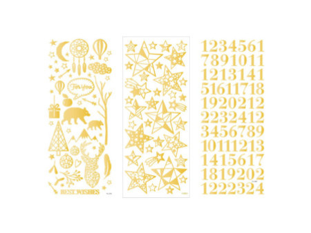 folia Sticker en relief NOEL, format feuille: 100 x 240 mm