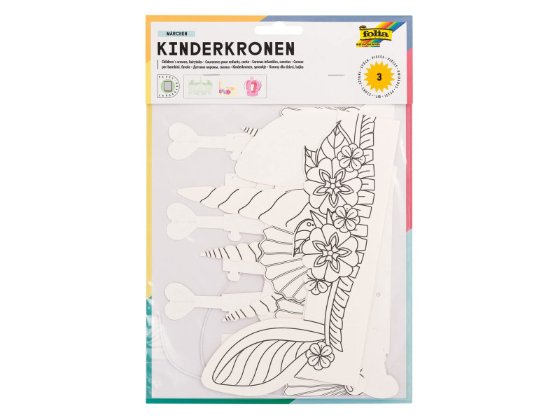 folia Kit de chapeaux pour enfant 'CONTE', carton, blanc