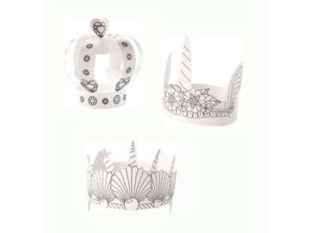 folia Kit de chapeaux pour enfant 'CONTE', carton, blanc