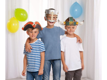 folia Kit de chapeaux pour enfants 'AVENTURE', carton, blanc
