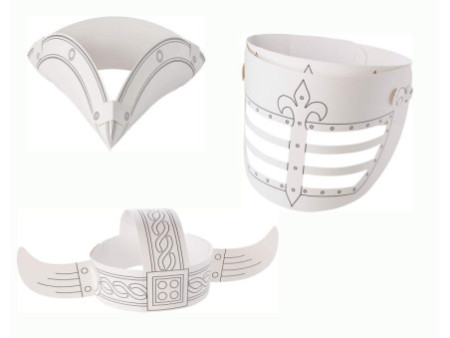 folia Kit de chapeaux pour enfants 'AVENTURE', carton, blanc