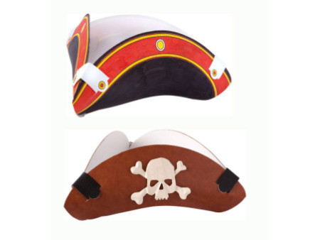 folia Kit de chapeaux pour enfants 'AVENTURE', carton, blanc