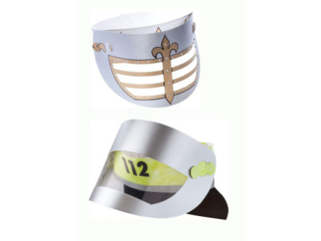 folia Kit de chapeaux pour enfants 'AVENTURE', carton, blanc