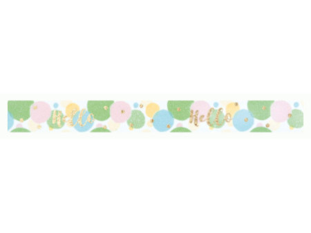 folia Ruban adhésif décoratif Washi-Tape HOTFOIL GOLD Hello